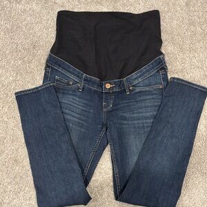 Women's Maternity Skinny Jeans in Dark Blue
